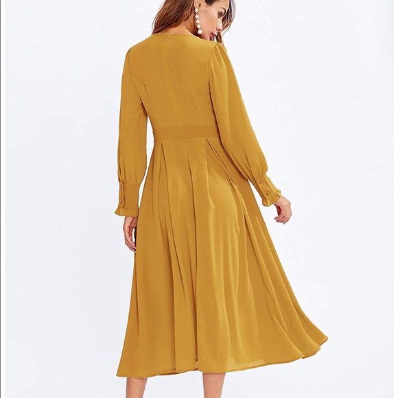 Mustard Yellow Midi Dress - Picture 3 of 3